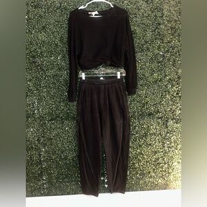 Free People Beach Set - Black size S - Sweatshirt and sweatpants